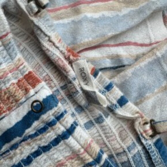 Roxy Striped Sundress | Smocked Bodice & Adjustable Straps | Size L - Picture 6 of 7